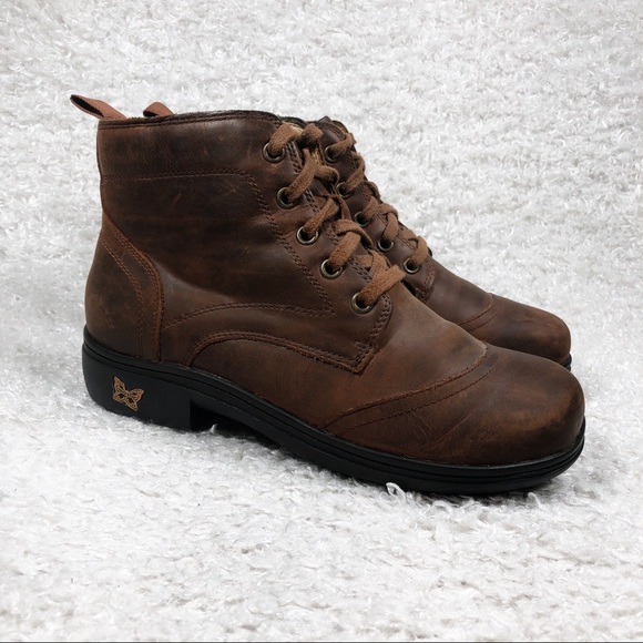 Alegria Shoes - Alegria Brown Lace Up Booties